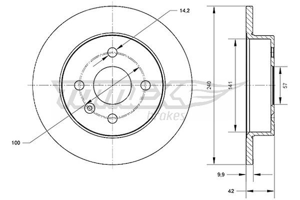 TOMEX Brakes Bremsscheibe